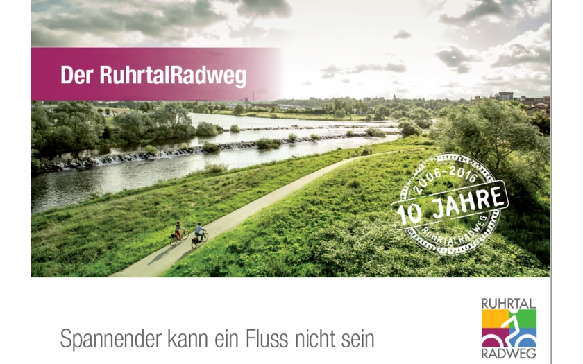 Titelseite der Dokumentation des Ruhrtalradwegs anlässlich des 10- jährigen Jubiläums.