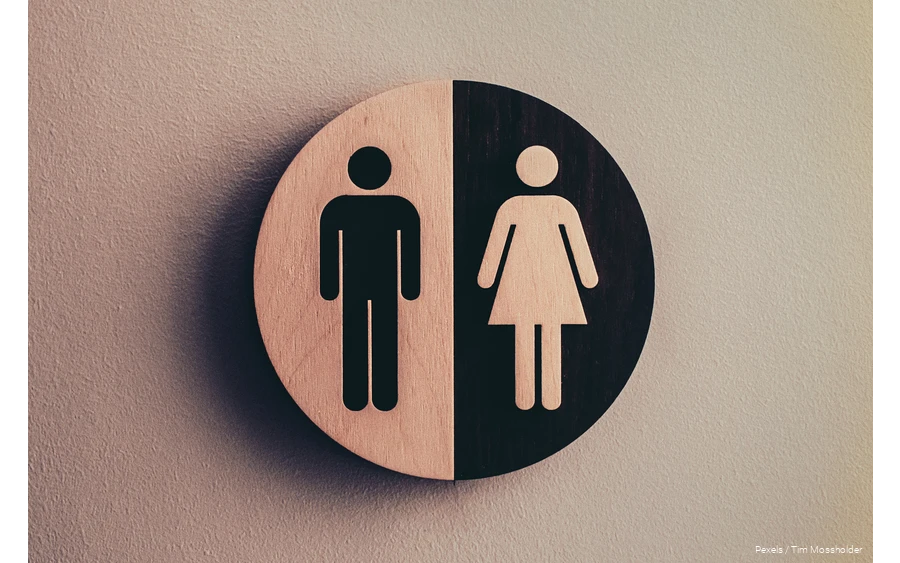 Toiletten Toilettenzeichen an einer Wand