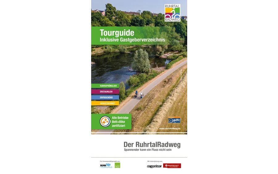 Titelbild des RuhrtalRadweg Tourguide 2023
