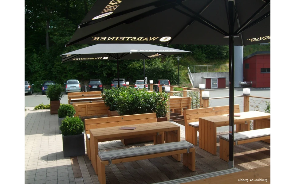 Außenbereich des AquaOlsberg in Olsberg