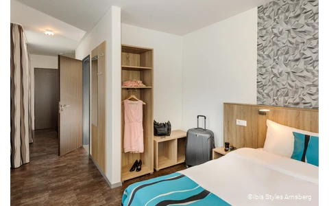 Doppelzimmer des Ibis Styles in Arnsberg