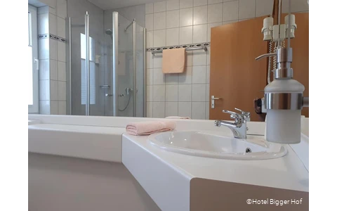 Badezimmer des Hotels Bigger Hof in Olsberg