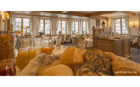 Frühstücksraum im Landhotel Donner