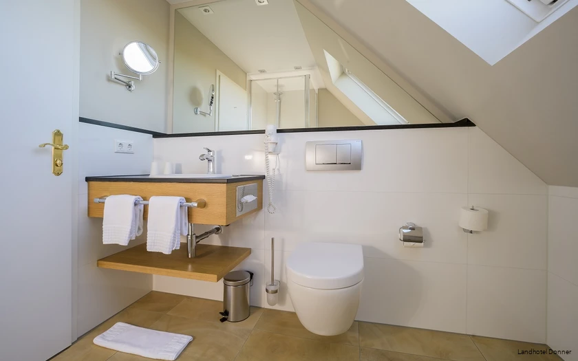Badezimmer im Landhotel Donner