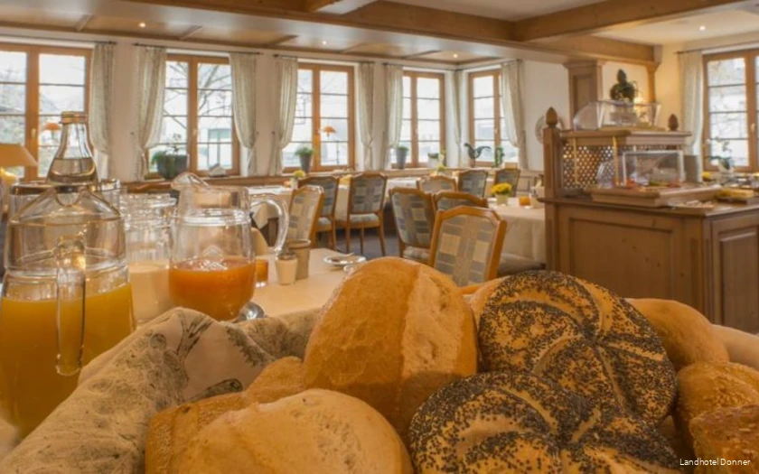 Frühstücksraum im Landhotel Donner