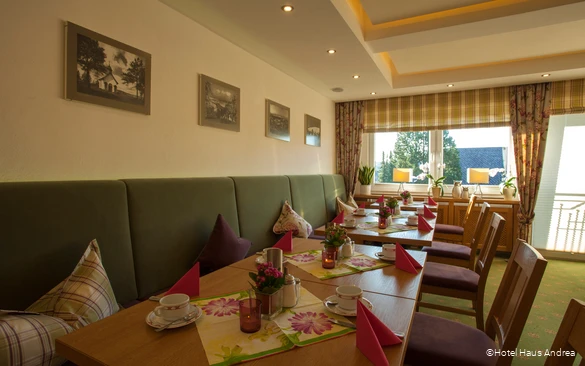 Ansicht des Restaurants im Hotel Haus Andrea in Winterberg