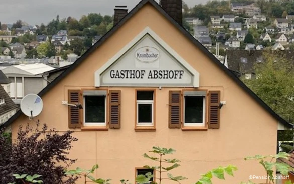 Außenansicht der Pension Abshoff in Meschede