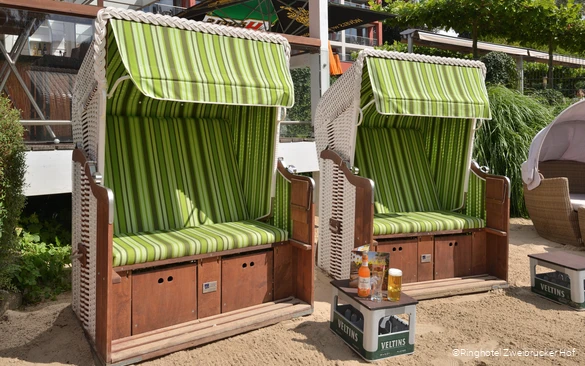 Strandkörbe am Beach im Zweibrücker Hof in Herdecke
