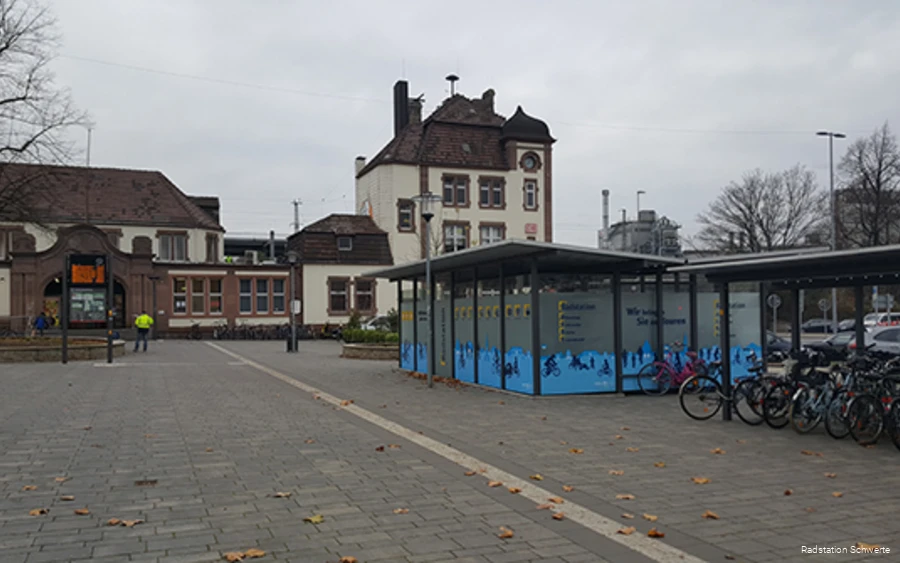 Außenansicht der Radstation in Schwerte